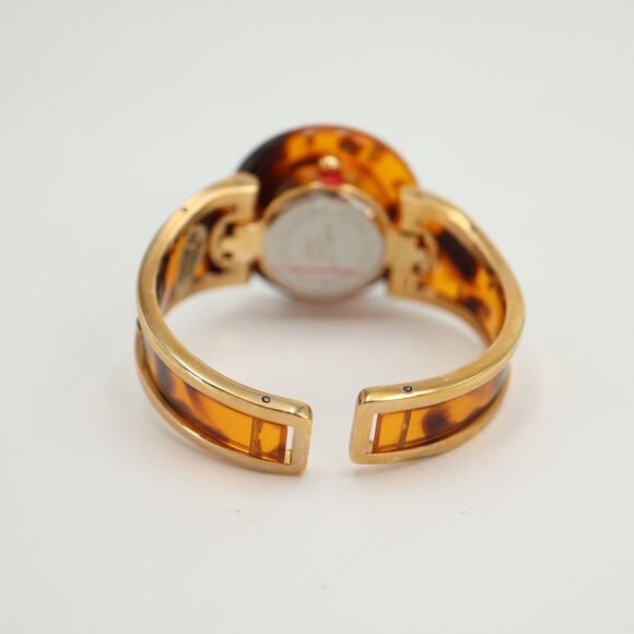 Ashley Princess Womens Watch MOP Dial Tortoise Jewel Bezel Cuff Bracelet Working - Picture 12 of 13